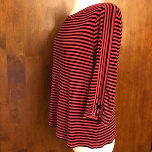 Boat Neck Striped Nautical Tee